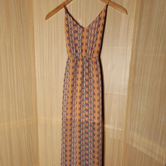 En Creme Womens Peach Boho Maxi Dress Small - Picture 4 of 11